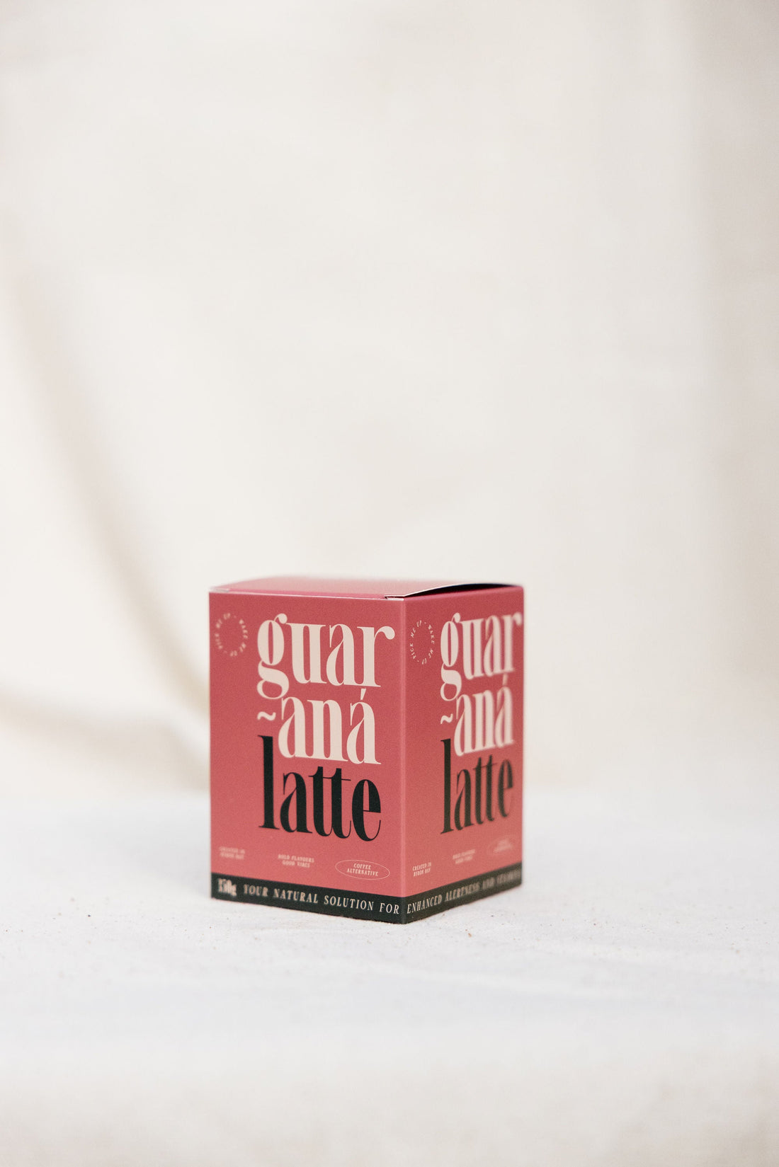 Vallentine & Co Guaraná Latte single jar held against a light backdrop